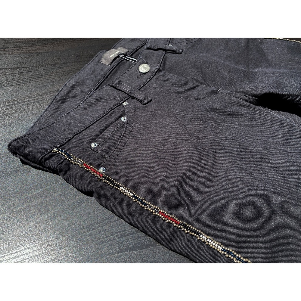 ISABEL MARANT ETOILE - Black Jeans with Beaded Sides - Size Designer 2